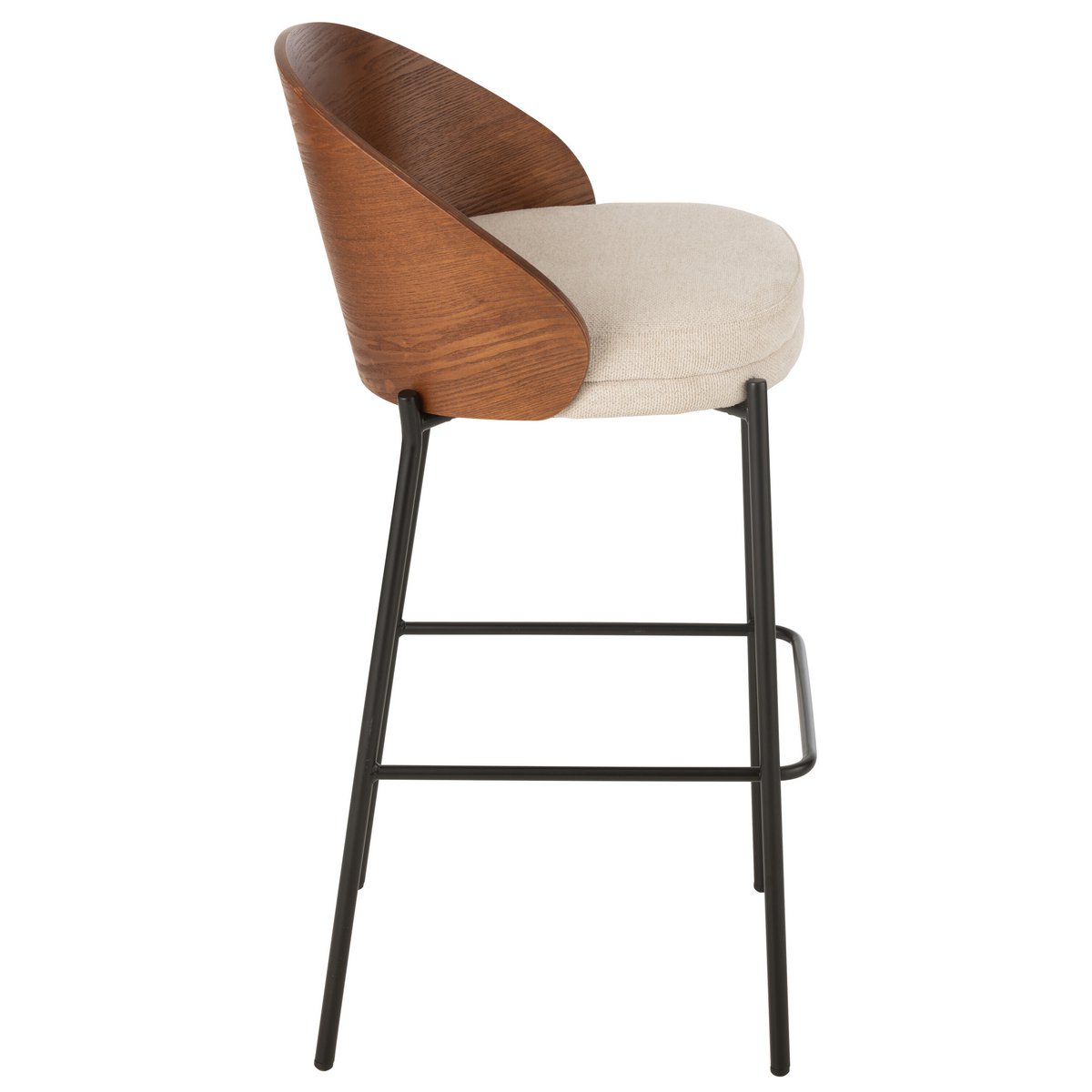 J-Line barstoel Lone - multiplex/metaal - bruin/beige