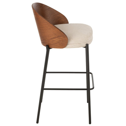 J-Line barstoel Lone - multiplex/metaal - bruin/beige
