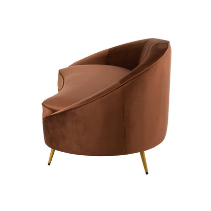 J-Line sofa Elisabeth - textiel/metaal - bruin