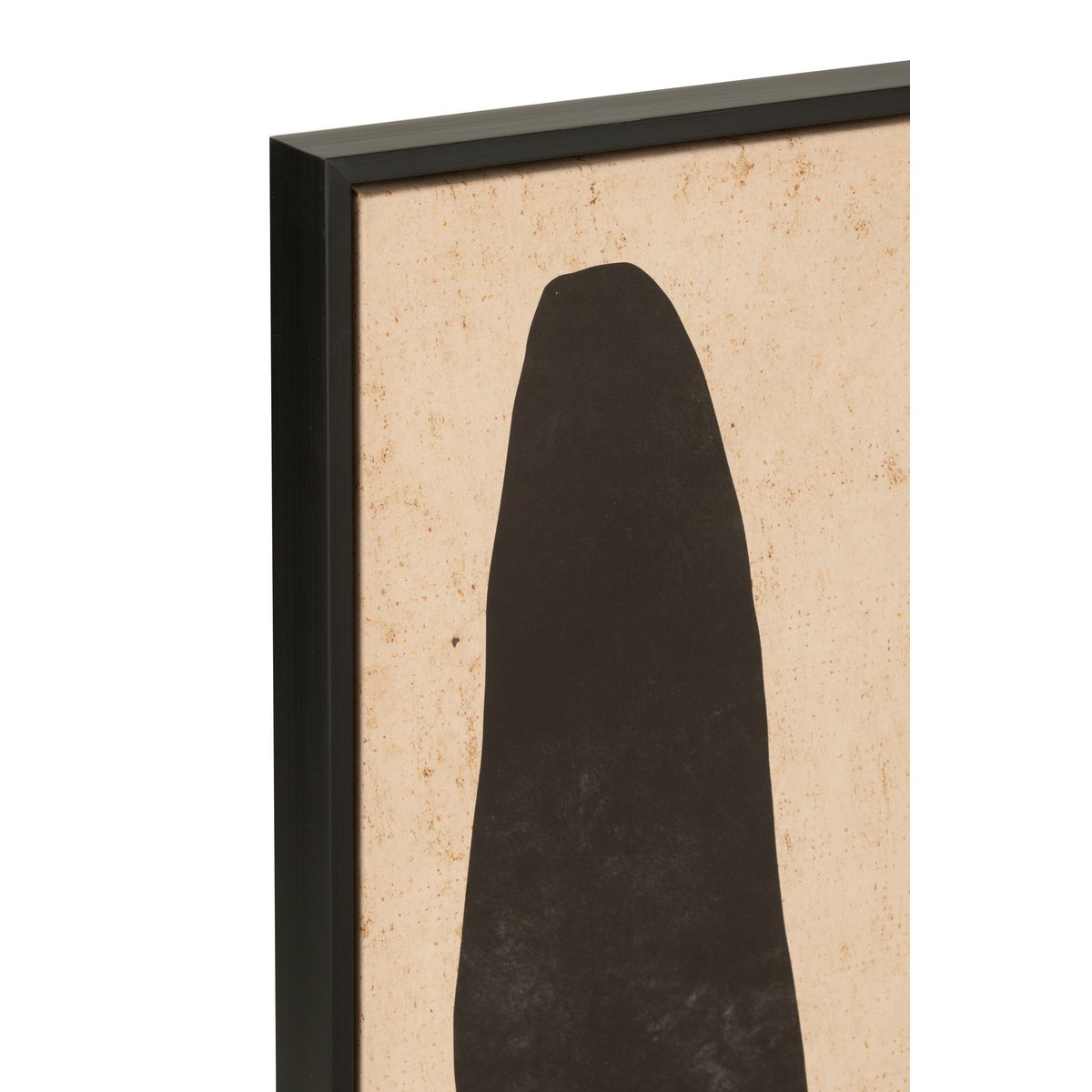 J-Line Kader Blad Abstract Hout/Canvas Bruin/Zwart