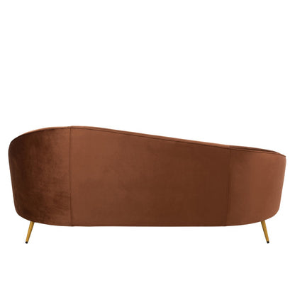 J-Line sofa Elisabeth - textiel/metaal - bruin