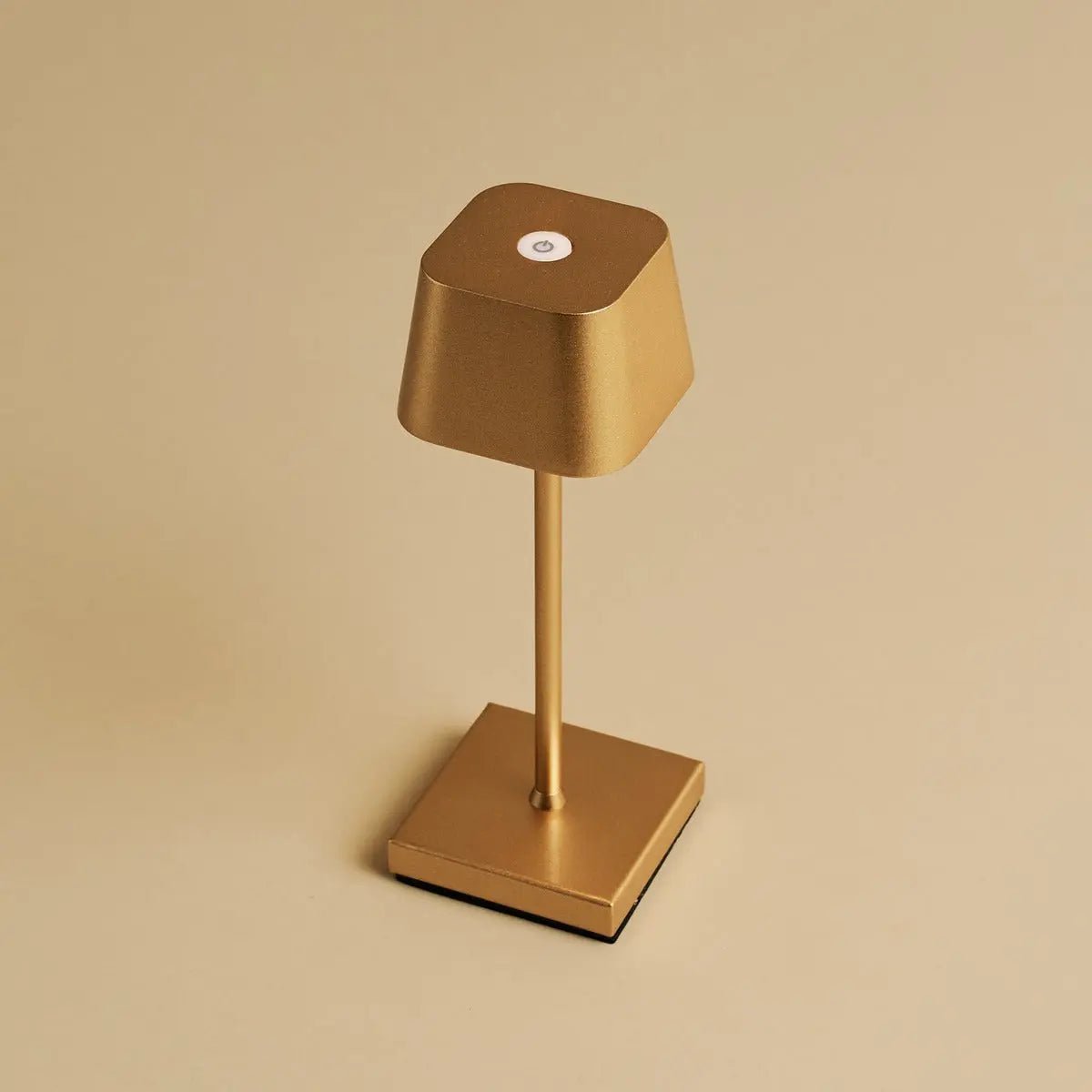 Sarphati Mini Gold draadloze tafellamp - draadloos oplaadbaar via laadstation, dimbare lamp en 3 lichtmodi