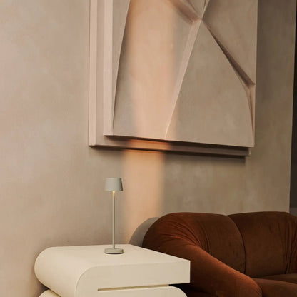 Vondel Mini Shadow Gray Oplaadbare en draadloze lamp - draadloos oplaadbaar via laadstation