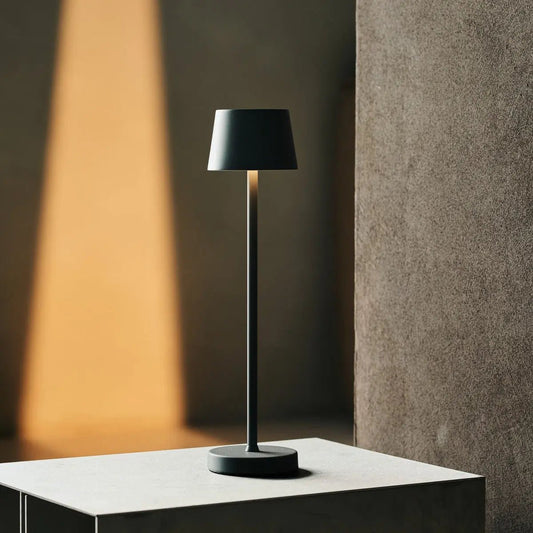 Vondel Mini Stone Gray Oplaadbare en draadloze lamp - draadloos oplaadbaar via laadstation