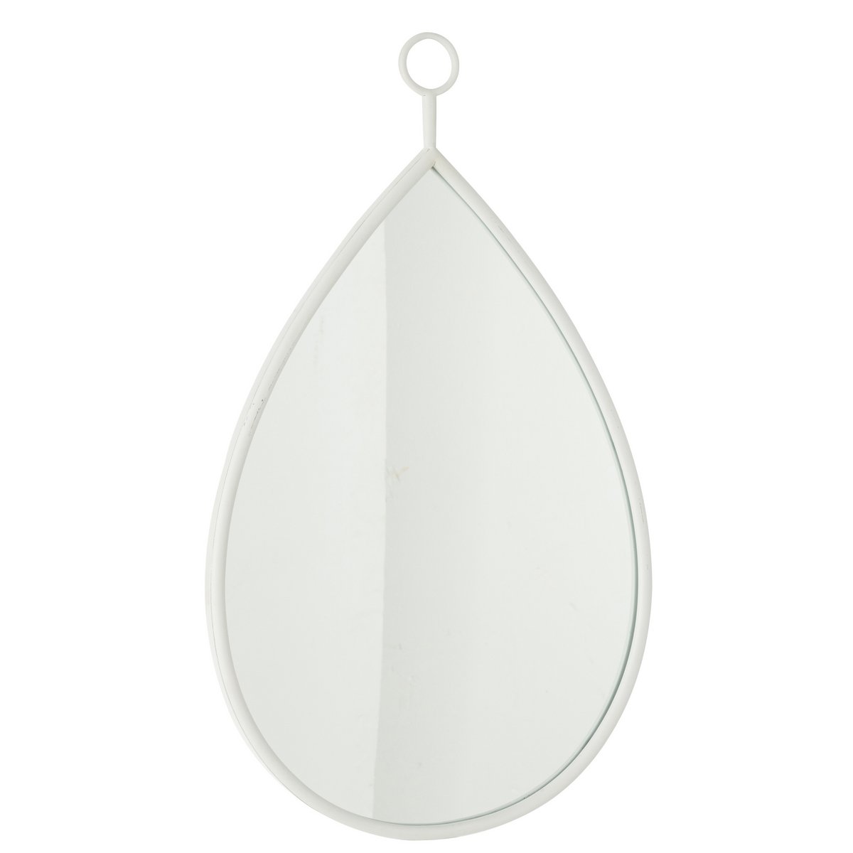 J -Line Spiegel Drop - Glas - Wit - Large - 45 x 74,5 cm