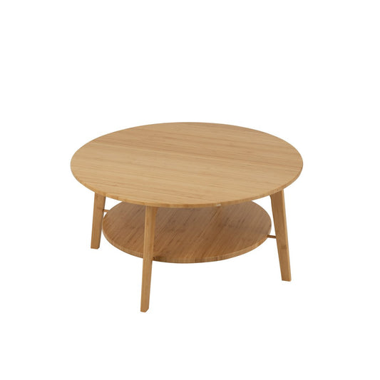 J-Line bijzettafel Rond - bamboe - naturel - large