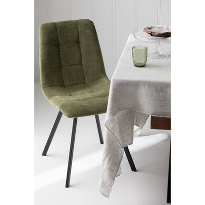J-Line Eetstoel Clark Metaal/Polyester Groen