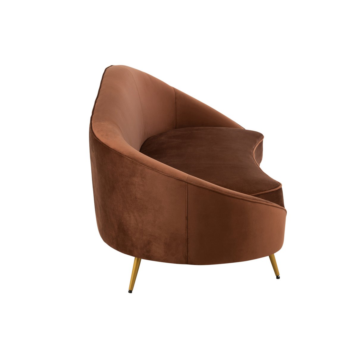 J-Line sofa Elisabeth - textiel/metaal - bruin