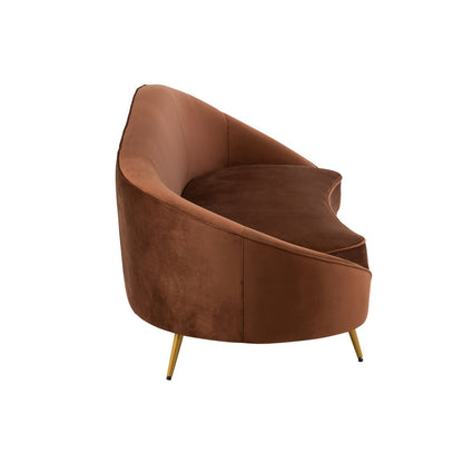 J-Line sofa Elisabeth - textiel/metaal - bruin