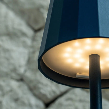 Wouter delftware blauw oplaadbare tafellamp-draadloos opladen, dimable, 120 uur batterijduur