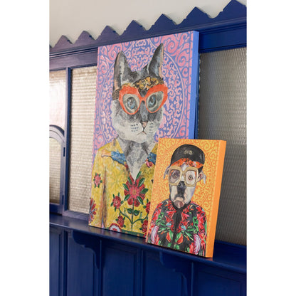 J-Line Wanddecoratie Kat Popart Canvas Mix Large