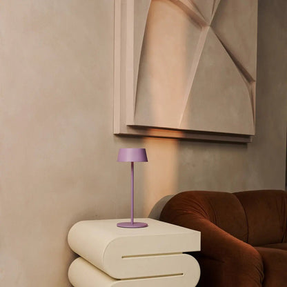 Hugo Violet Lila Oplaadbare tafellamp - Stijlvol, dimbare lamp & draadloos