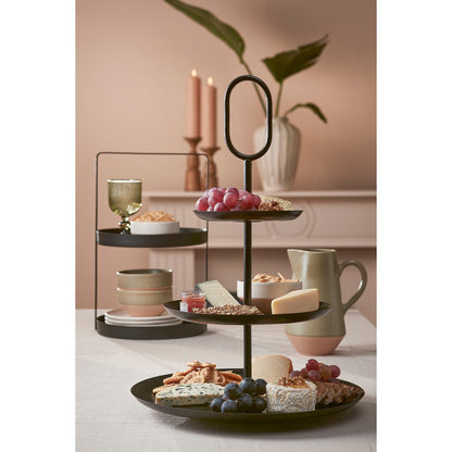 Rama Etagère 3 Laags - H55 x Ø38 cm - Metaal - Zwart