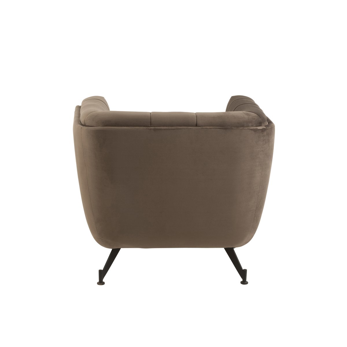 J-Line Lounge Zetel 1-Zit Textiel/Hout/Metaal Donker Grijs