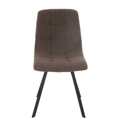 J-Line Eetstoel Clark Metaal/Polyester Bruin