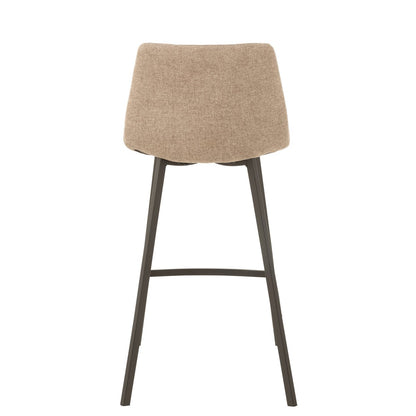 J-Line Barstoel Stephane  Textiel/Metaal Beige