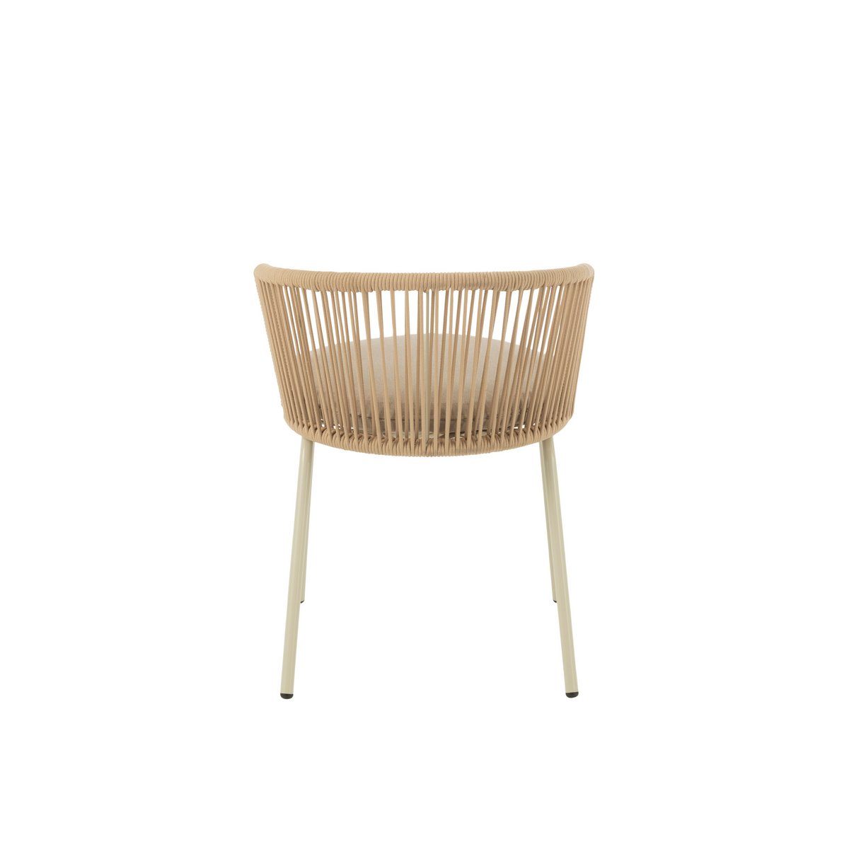 J-Line Stoel Toa Metaal/Koord Beige