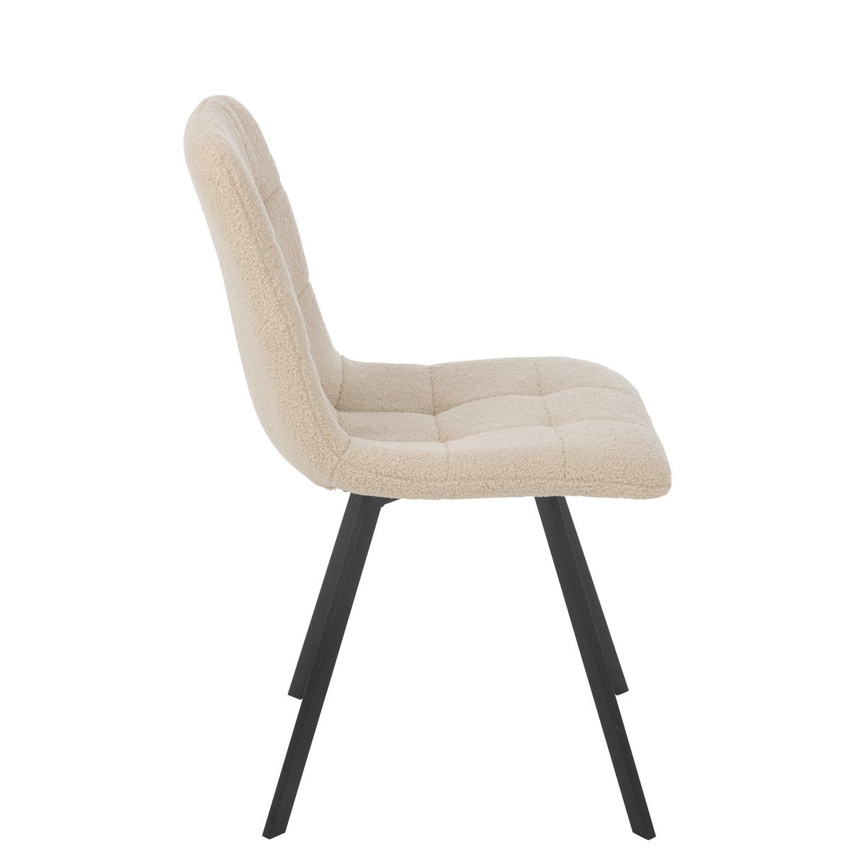 J-Line Eetstoel Clark Metaal/Polyester Wit