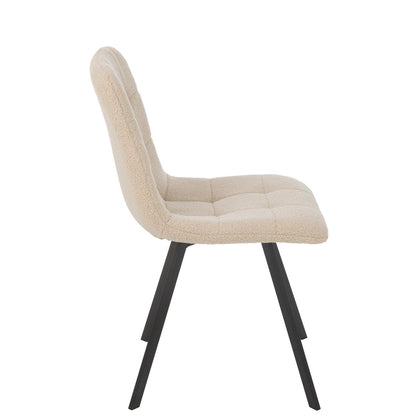 J-Line Eetstoel Clark Metaal/Polyester Wit