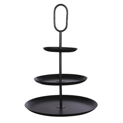 Rama Etagère 3 Laags - H55 x Ø38 cm - Metaal - Zwart