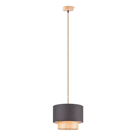Home Sweet Home Hanglamp Cane Weave - Zwart - 30x30x129cm