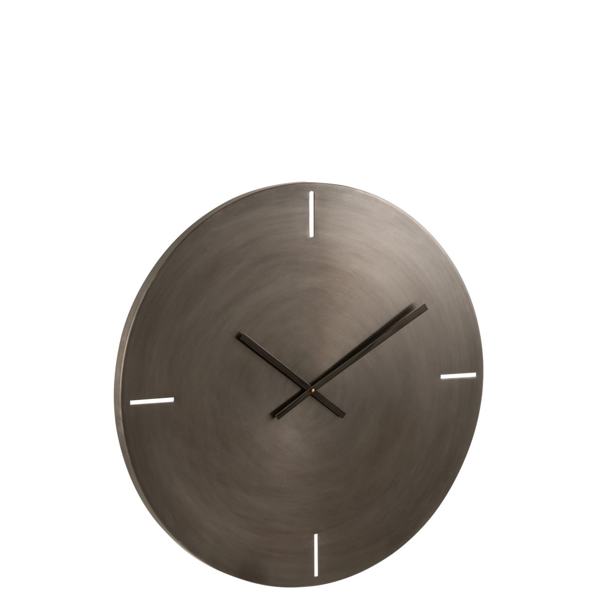 J-Line klok Rond klok - metaal - donkergrijs - large - Ø 76.5 cm