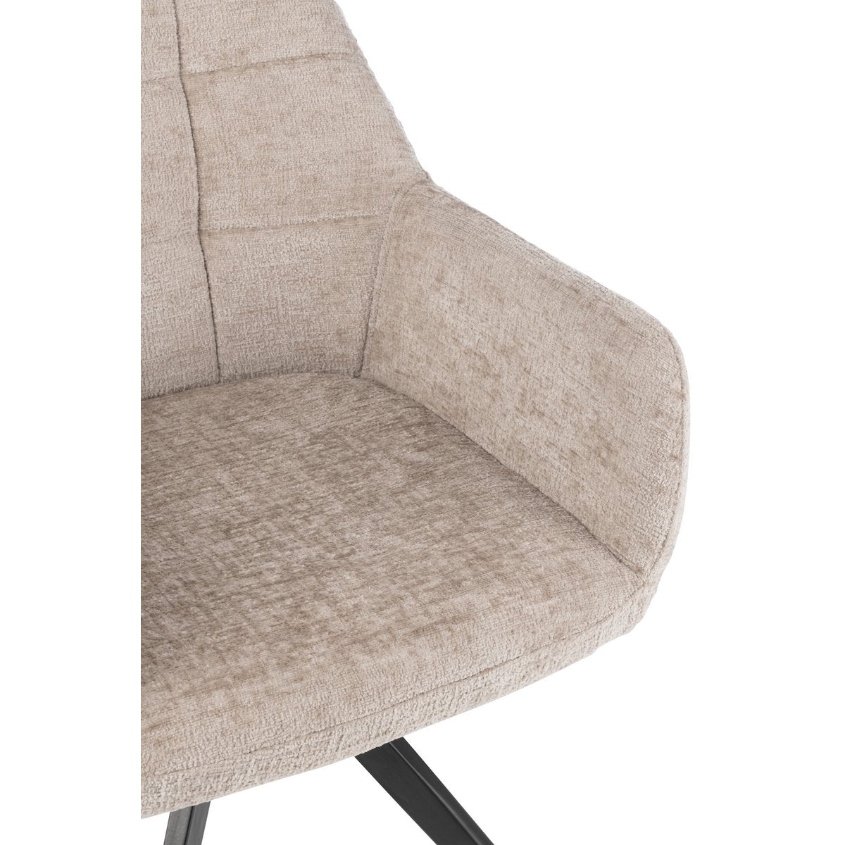 J-Line stoel Louna - ijzer/acryl - beige/lichtgrijs