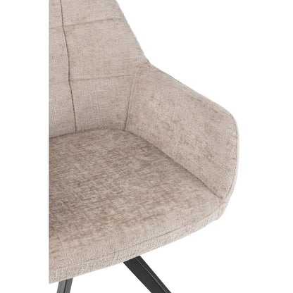 J-Line stoel Louna - ijzer/acryl - beige/lichtgrijs