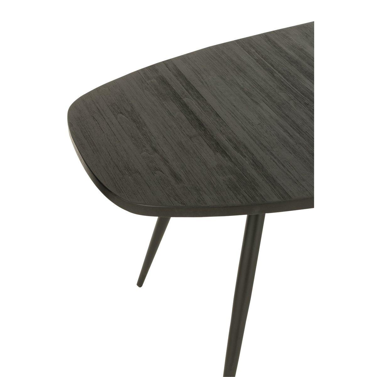J-Line eettafel Ovaal Gerecycleerd - hout - zwart