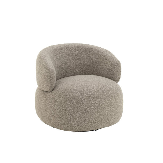 J-Line Zetel Draaiend Rond Schuim Taupe