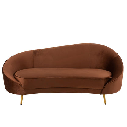 J-Line sofa Elisabeth - textiel/metaal - bruin
