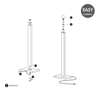Home Sweet Home Code 155 Vloerlamp Wit - Moderne - 40x30x130 cm