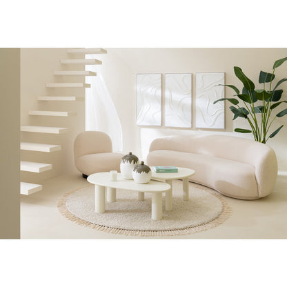 J-Line Bijzettafel Bali Mdf/Pvc Wit Medium