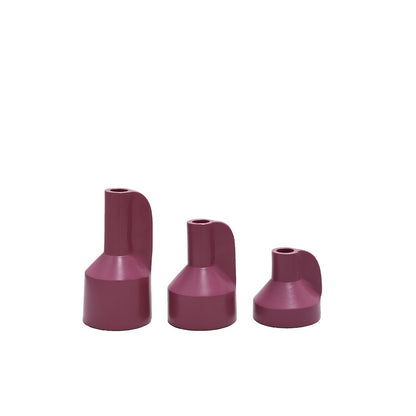 Kaarshouder - Alota Mauve Ø9 x H17/13/9 cm - set van 3