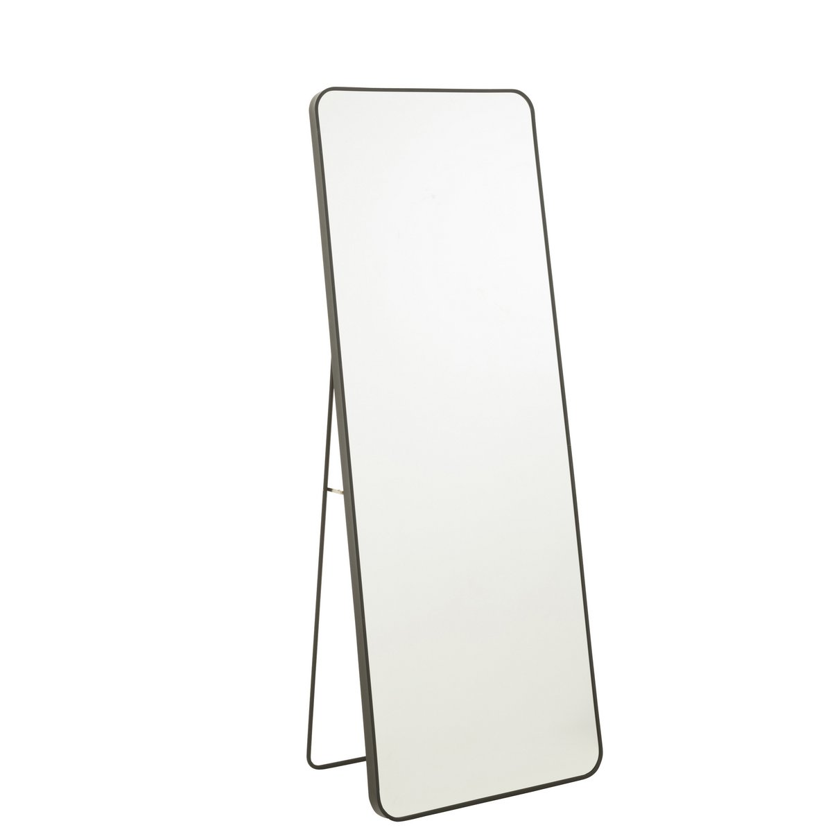 J-Line spiegel Op Voet Rechthoek - glas/metaal - zwart - 55 x 150 cm