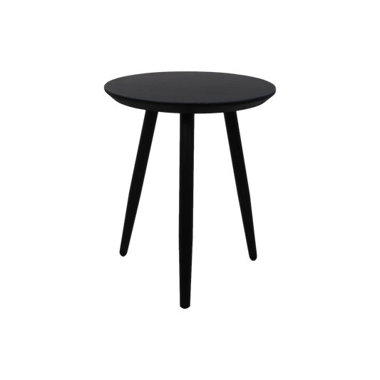 HSM Collection-Ronde Bijzettafel Zürich-ø40x50-Zwart-Acacia/Metaal