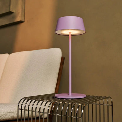 Hugo Violet Lila Oplaadbare tafellamp - Stijlvol, dimbare lamp & draadloos
