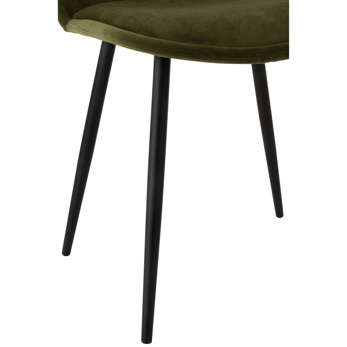 J-Line Stoel Claire Metaal/Textiel Groen