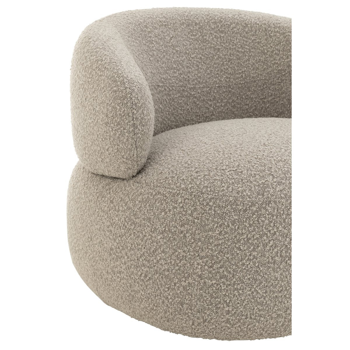 J-Line Zetel Draaiend Rond Schuim Taupe