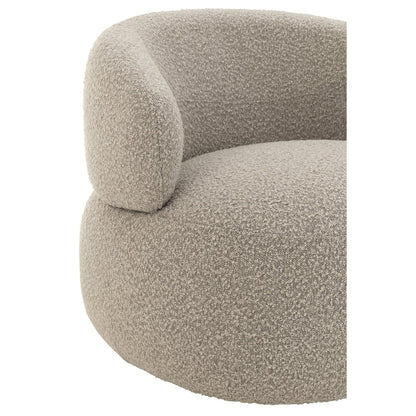 J-Line Zetel Draaiend Rond Schuim Taupe
