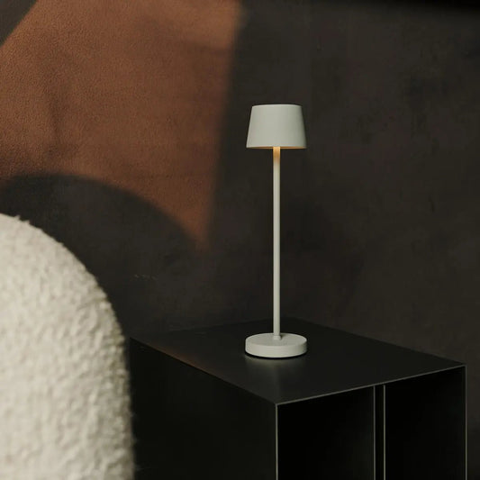 Vondel Mini Shadow Gray Oplaadbare en draadloze lamp - draadloos oplaadbaar via laadstation