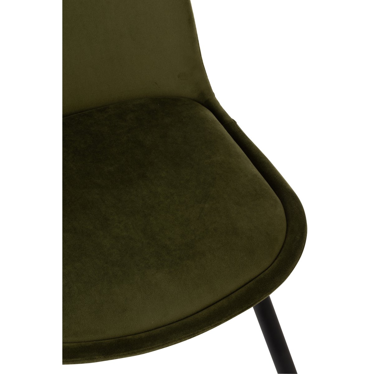 J-Line Stoel Claire Metaal/Textiel Groen