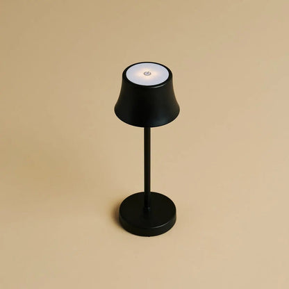 De pijp mini middernacht zwart oplaadbare tafellamp - draadloos opladen, dimbable lamp en 3 lichte kleuren
