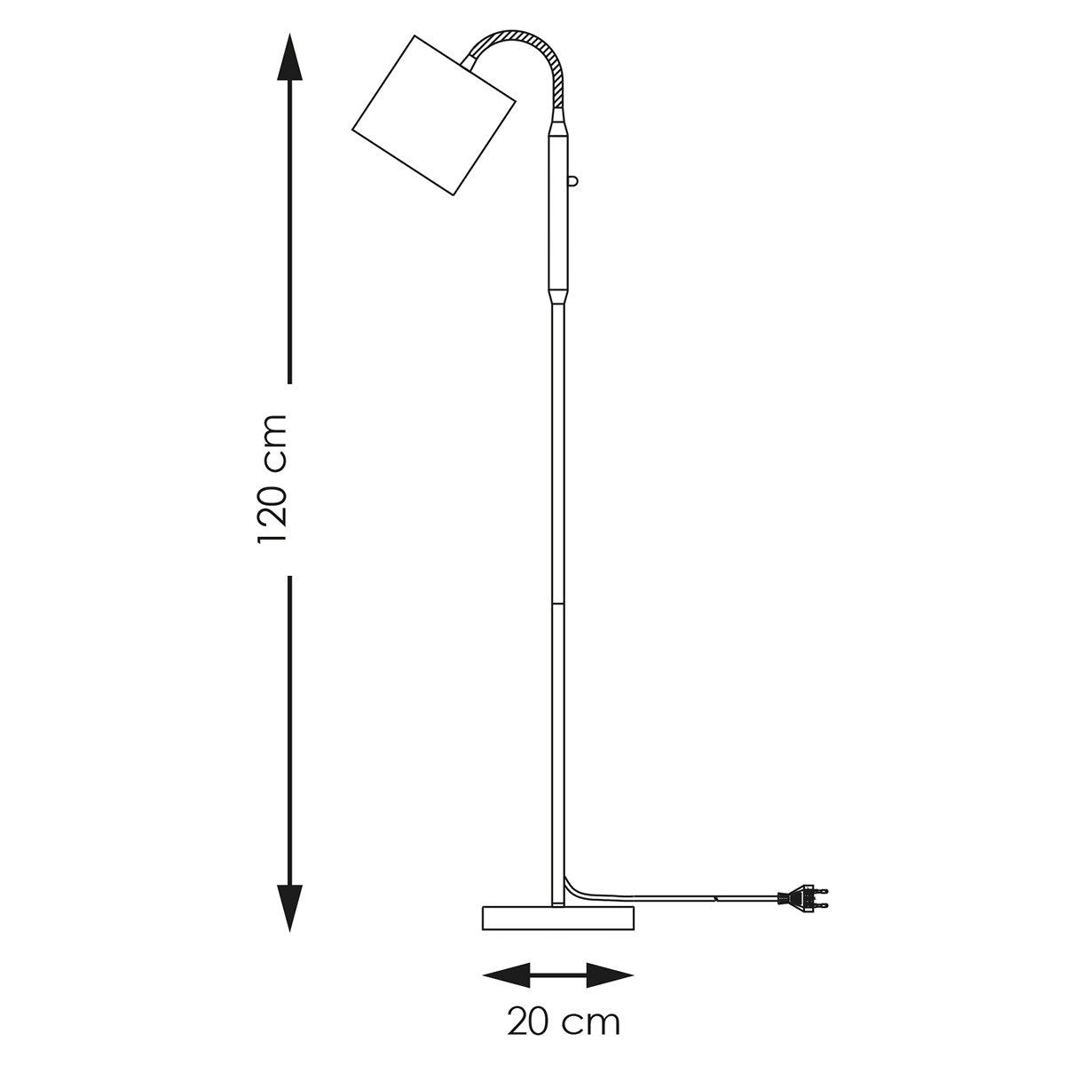Home Sweet Home Moderne Vloerlamp - Staande Leeslamp - dimbaar