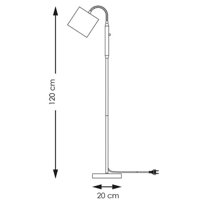 Home Sweet Home Moderne Vloerlamp - Staande Leeslamp - dimbaar