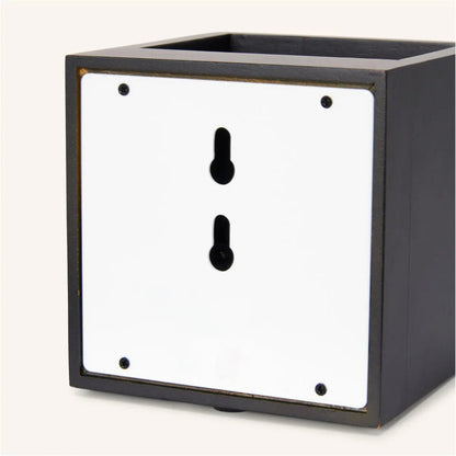 Zandzwarte vierkante wandlamp | Oplaadbare, dimbare en draadloze verlichting