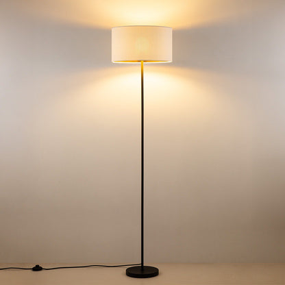 Home Sweet Home Cylindrische Corduroy Vloerlamp - Wit - ø40 x 165 cm