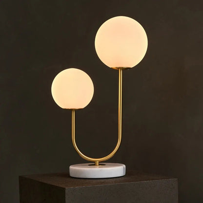 Giorgia Elegant Marble Lamp - Elegante tafellamp met matglazen lampen