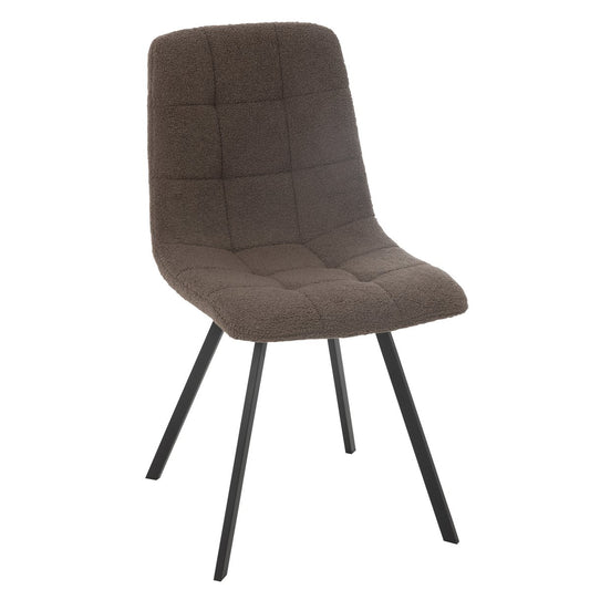 J-Line Eetstoel Clark Metaal/Polyester Bruin