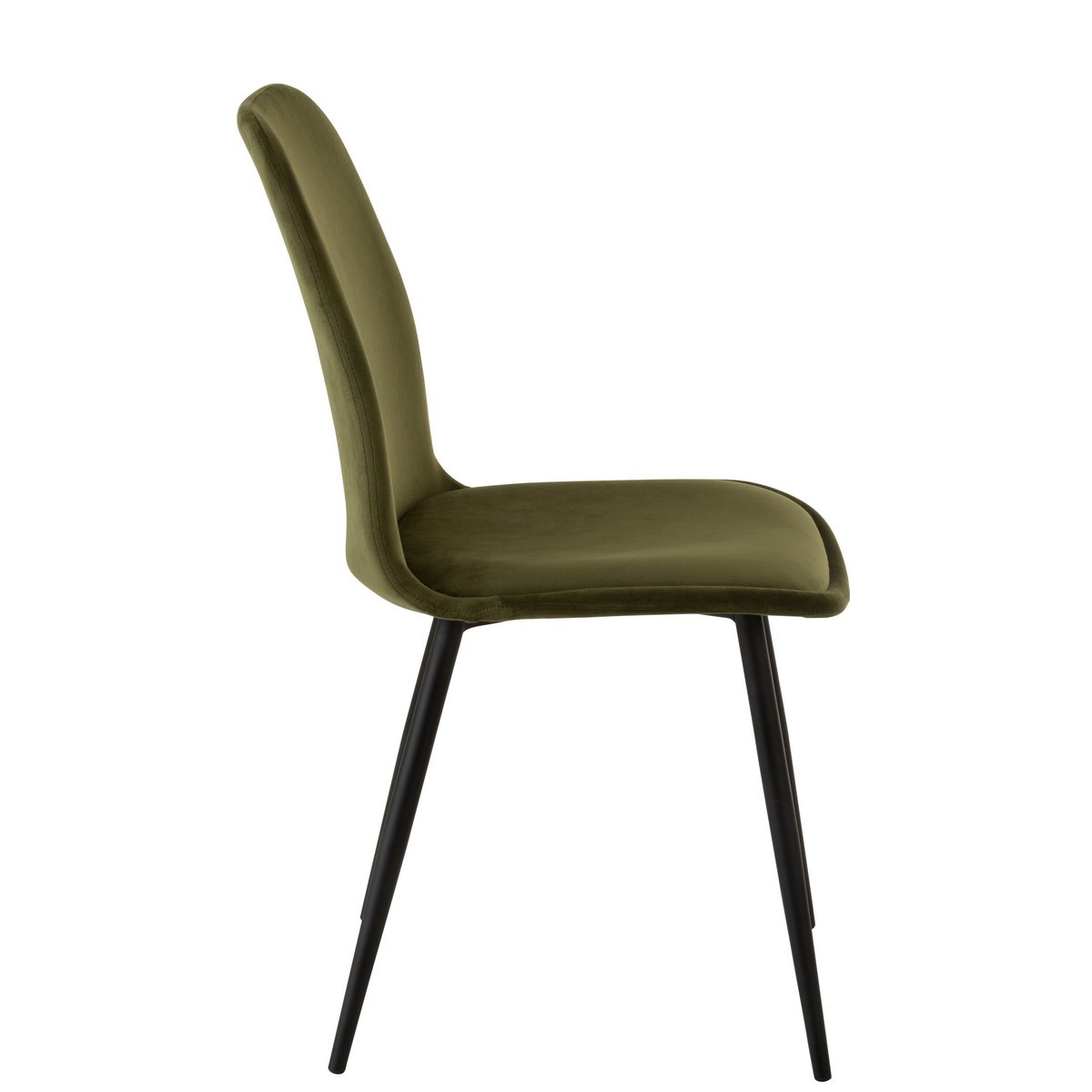 J-Line Stoel Claire Metaal/Textiel Groen